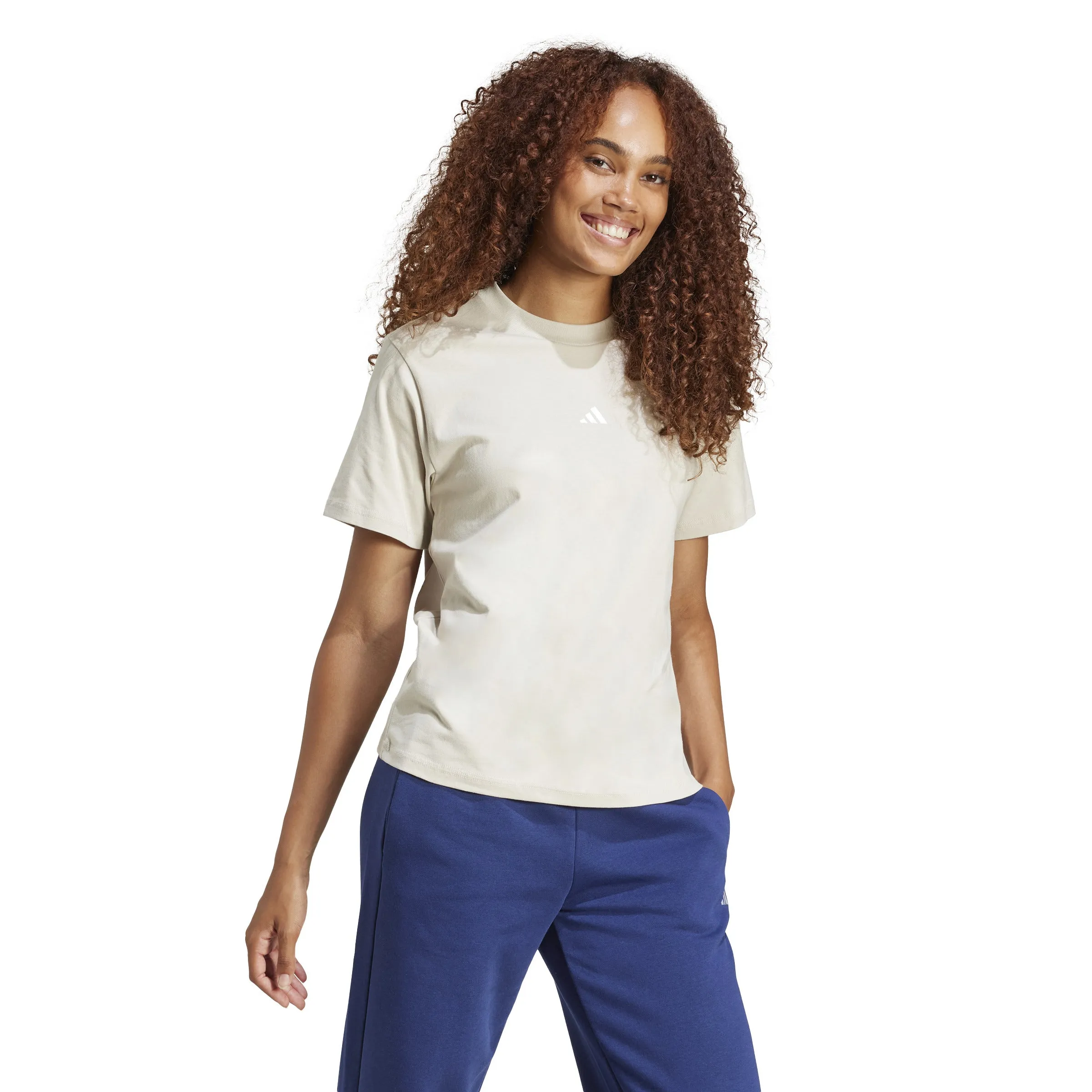 adidas Essentials Small Logo Cotton Womens Tee