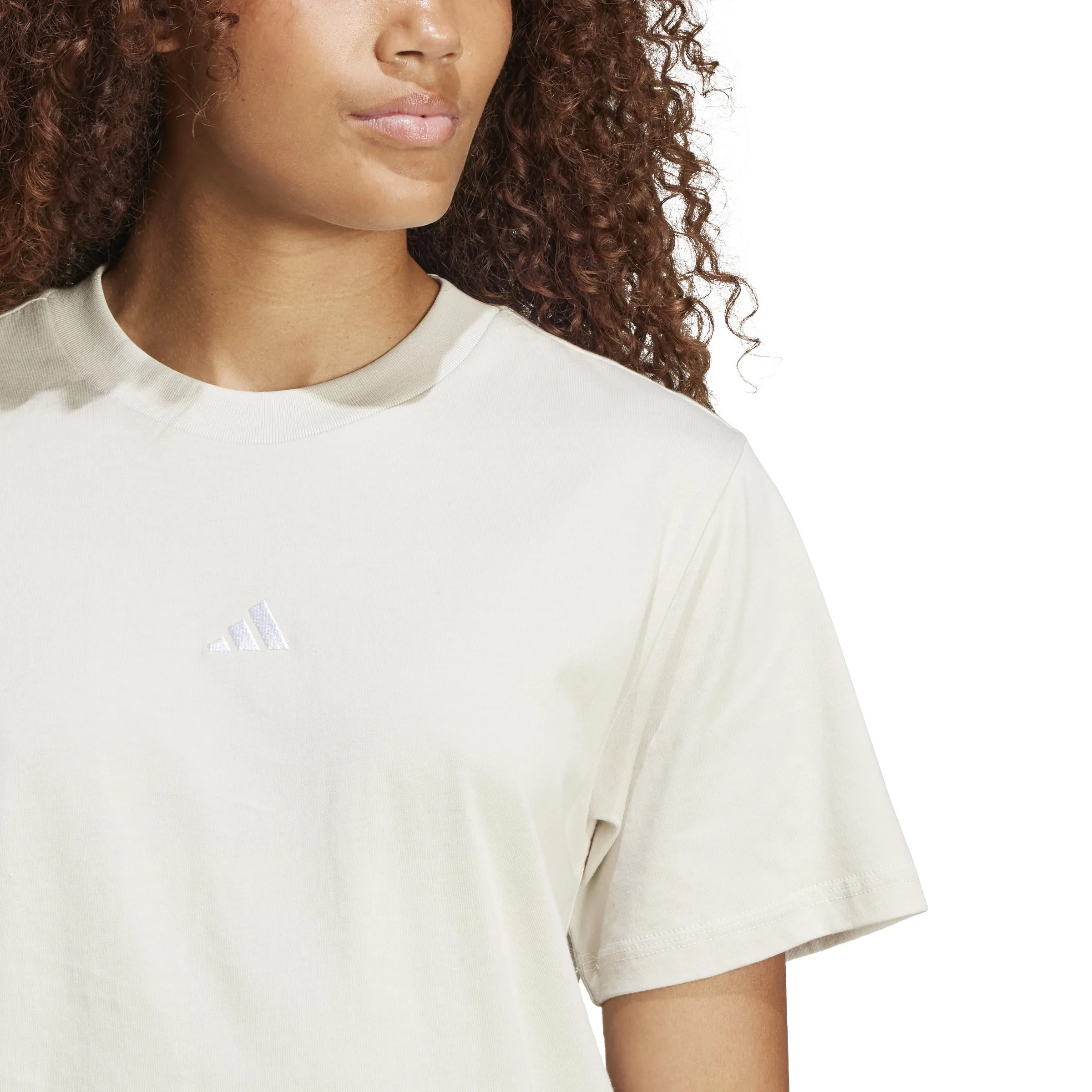 adidas Essentials Small Logo Cotton Womens Tee
