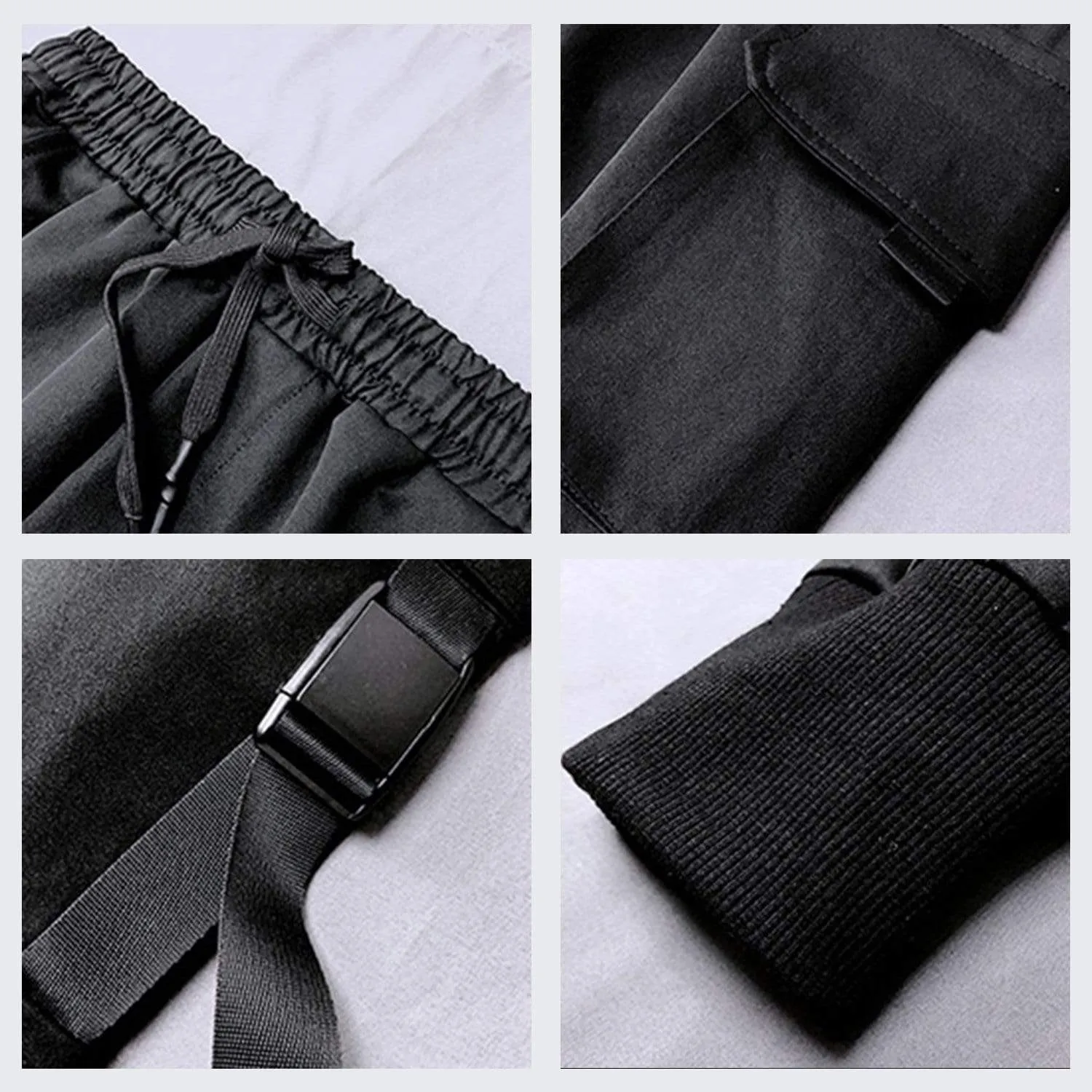 AlanBalen® - "Multi Pockets Ribbons" Joggers