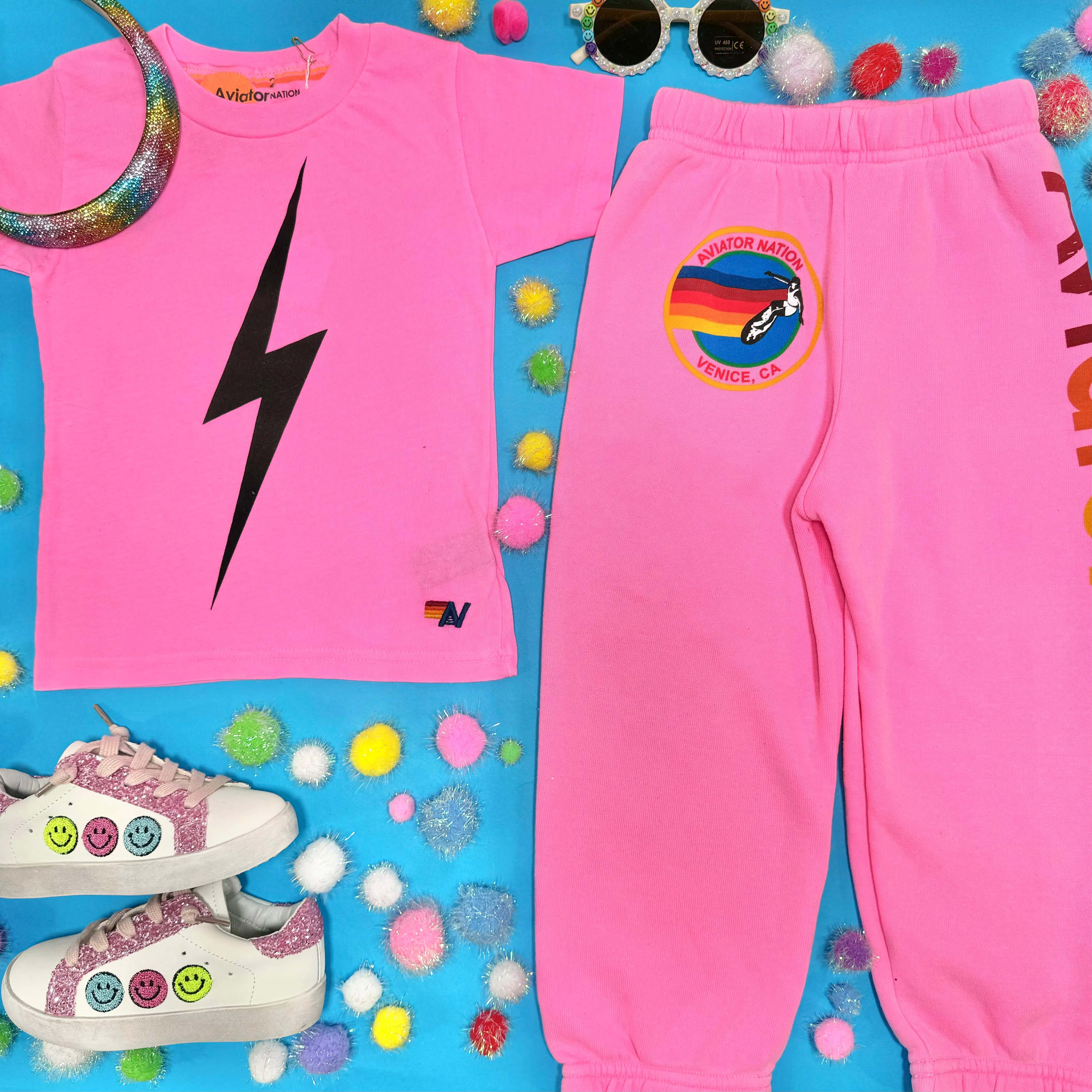 AVIATOR NATION NEON SWEATPANTS