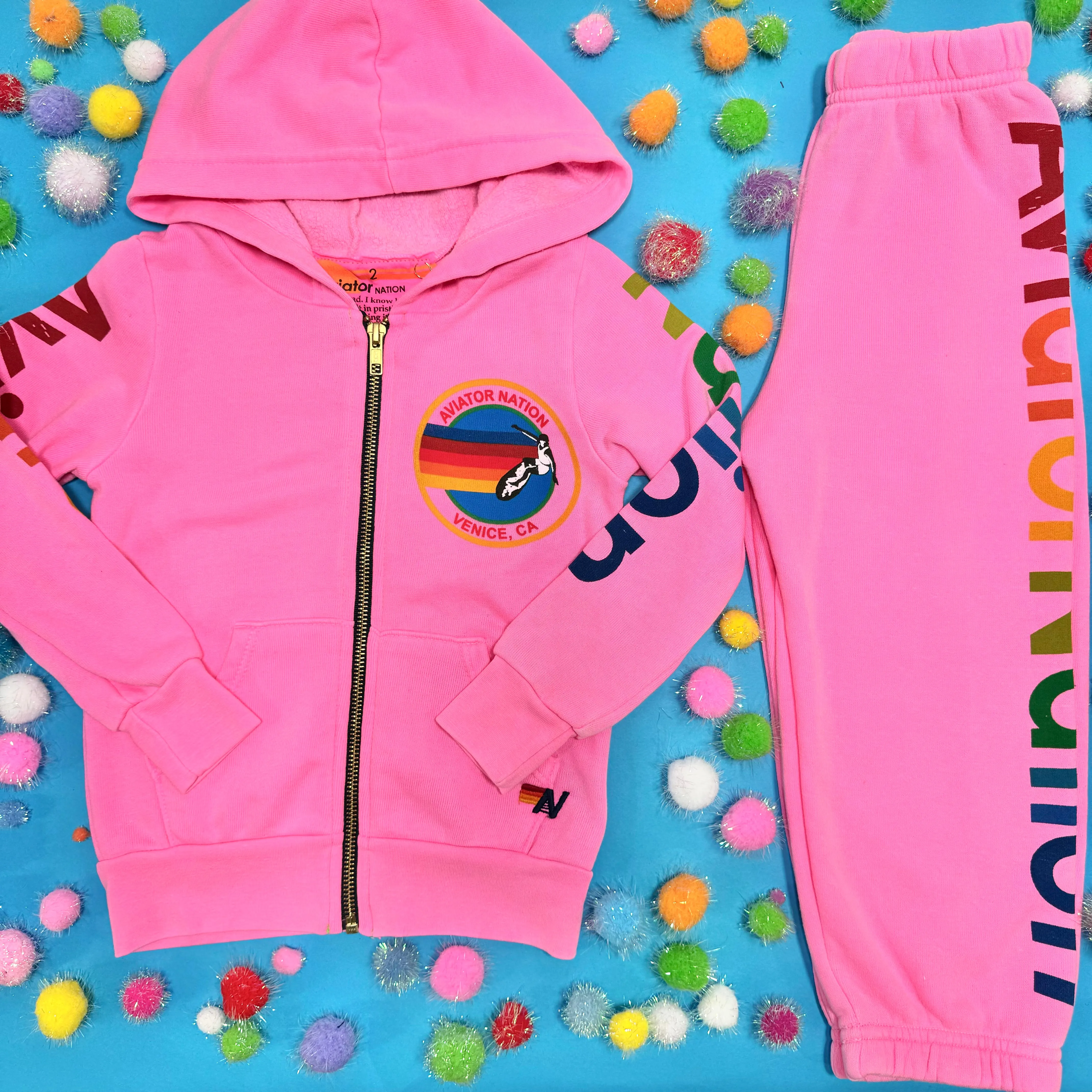 AVIATOR NATION NEON SWEATPANTS