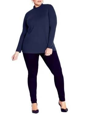 Baylee Organic Top | Navy
