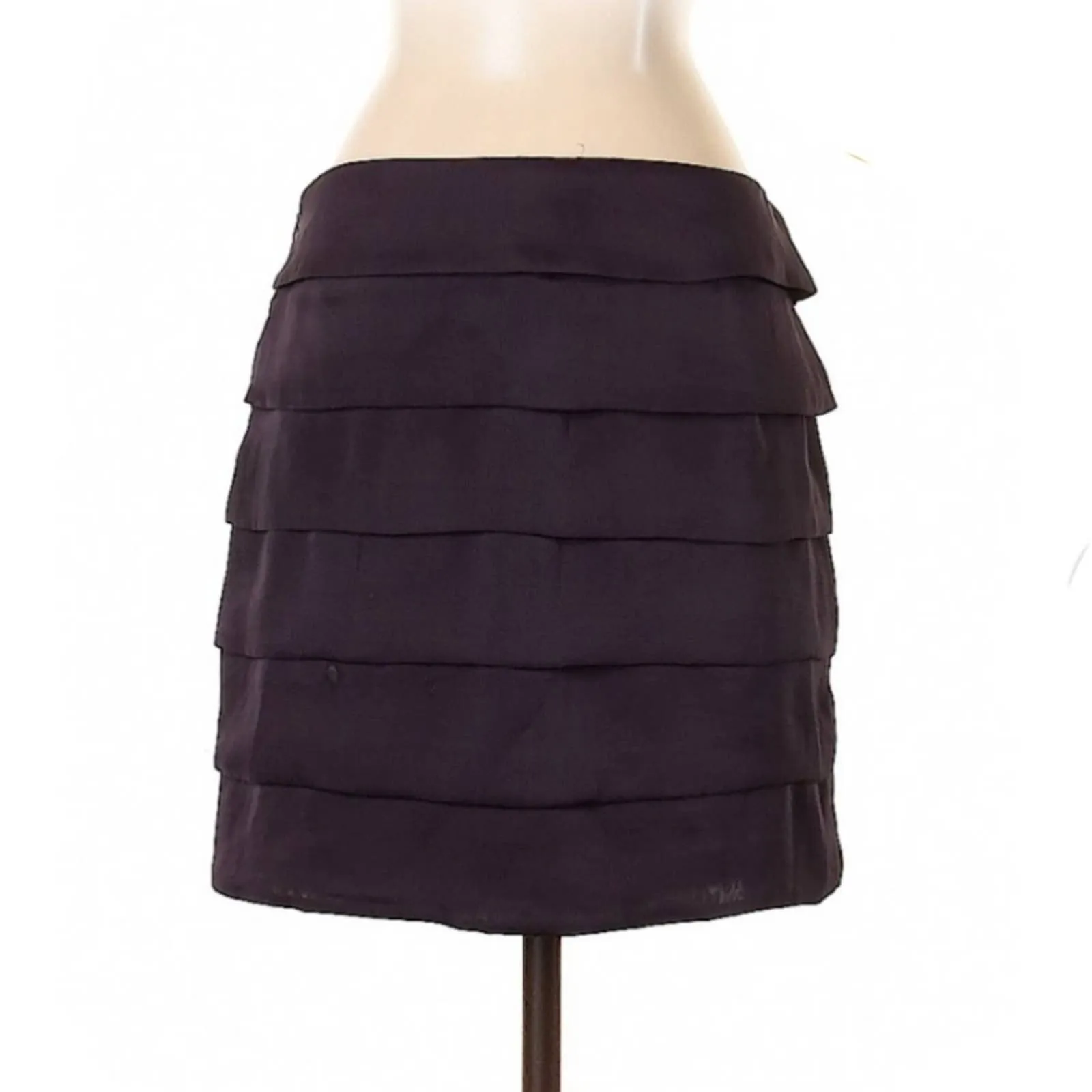 BB Dakota Plum Ruffle Skirt