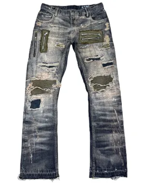 Biker Repaired Denim- 33