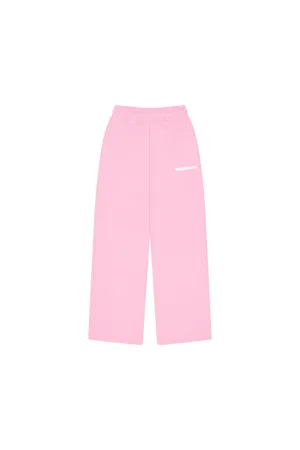 BLOCK WIDE-LEG SWEATPANTS | PINK