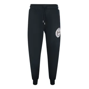 Cavalli Class Circle Tiger Logo Black Sweatpants