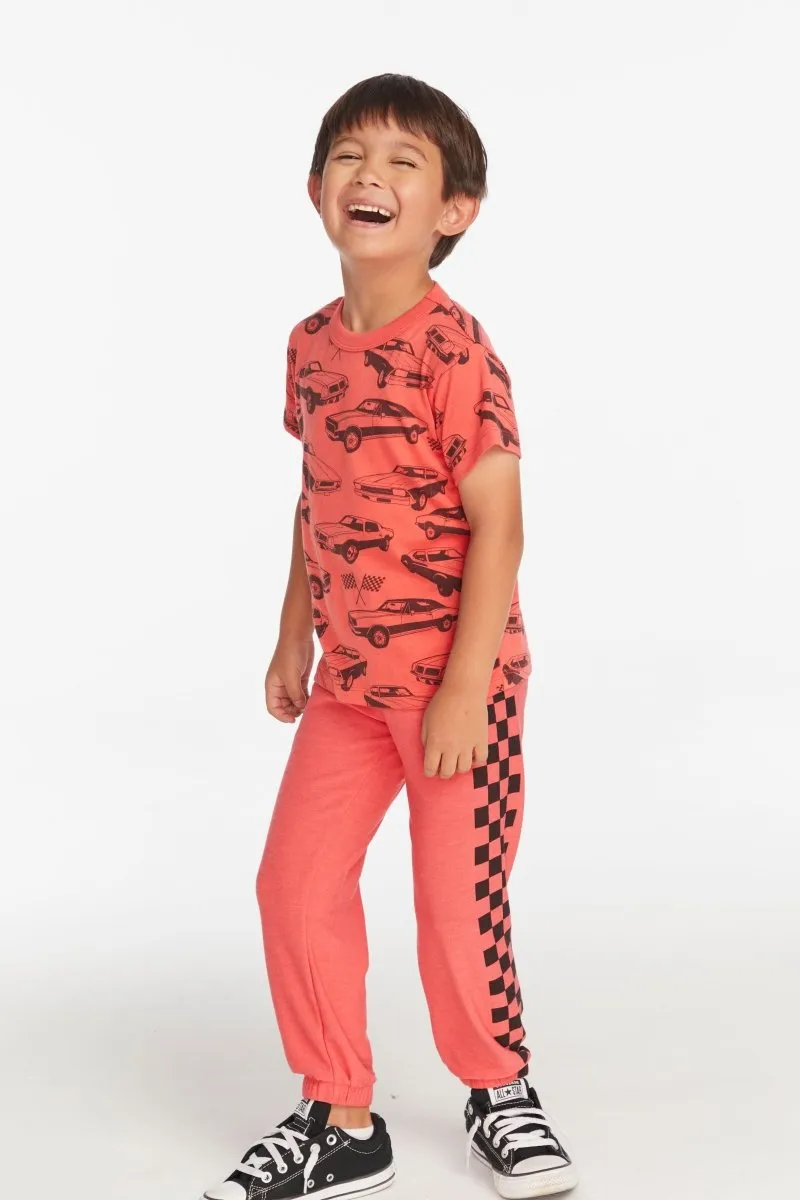 CHECKERED RACER SWEATPANTS
