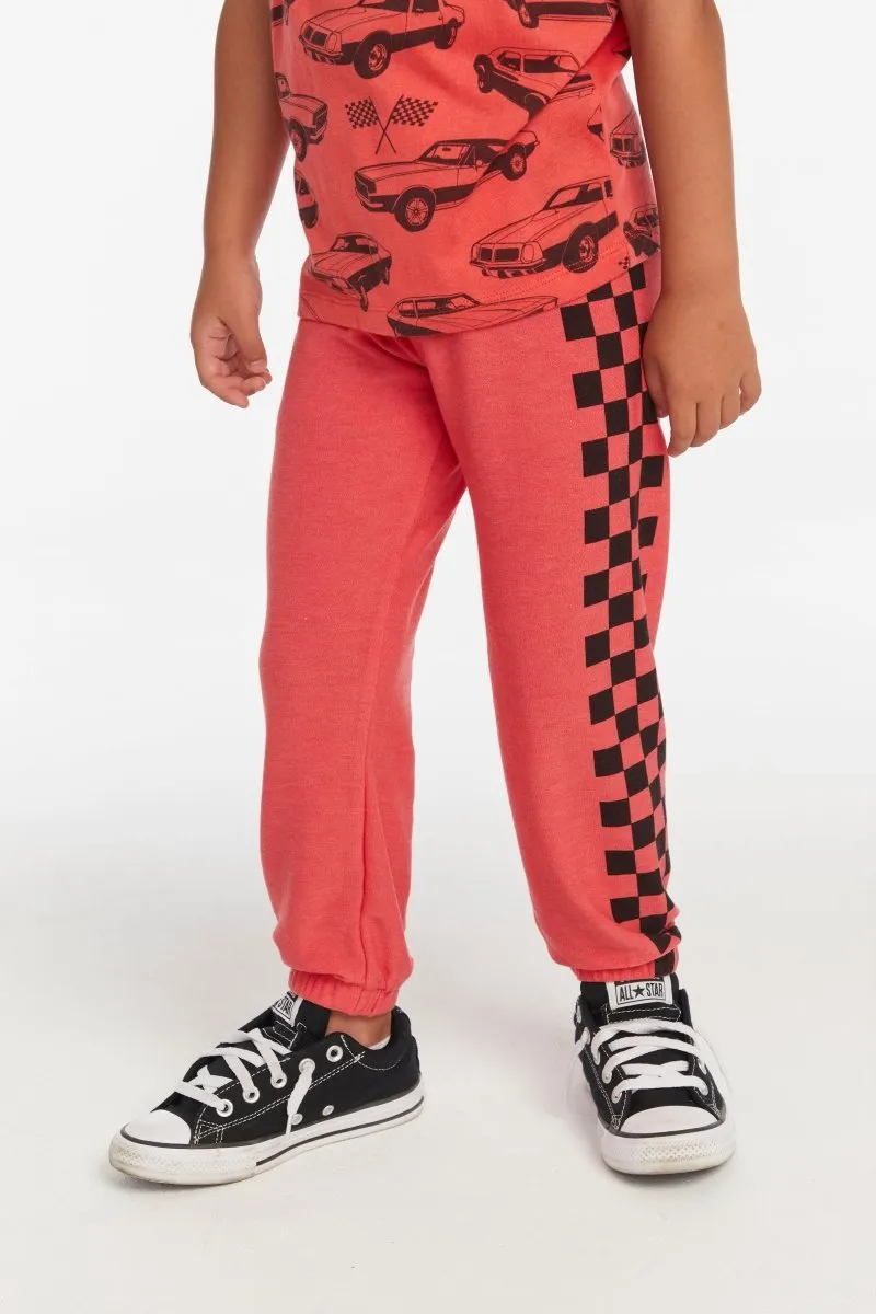 CHECKERED RACER SWEATPANTS