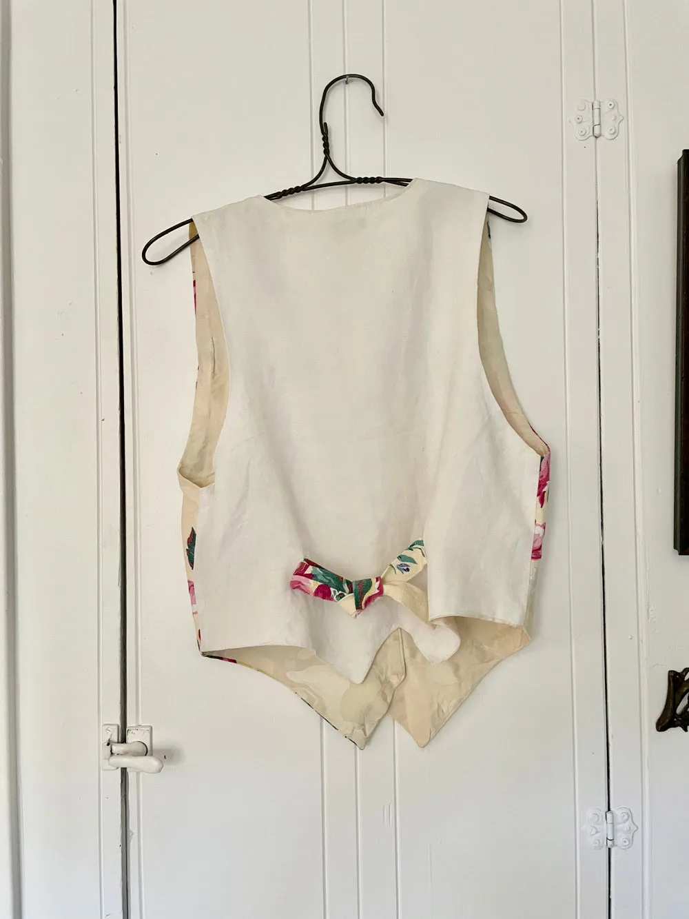 Cheli's floral vintage curtain vest