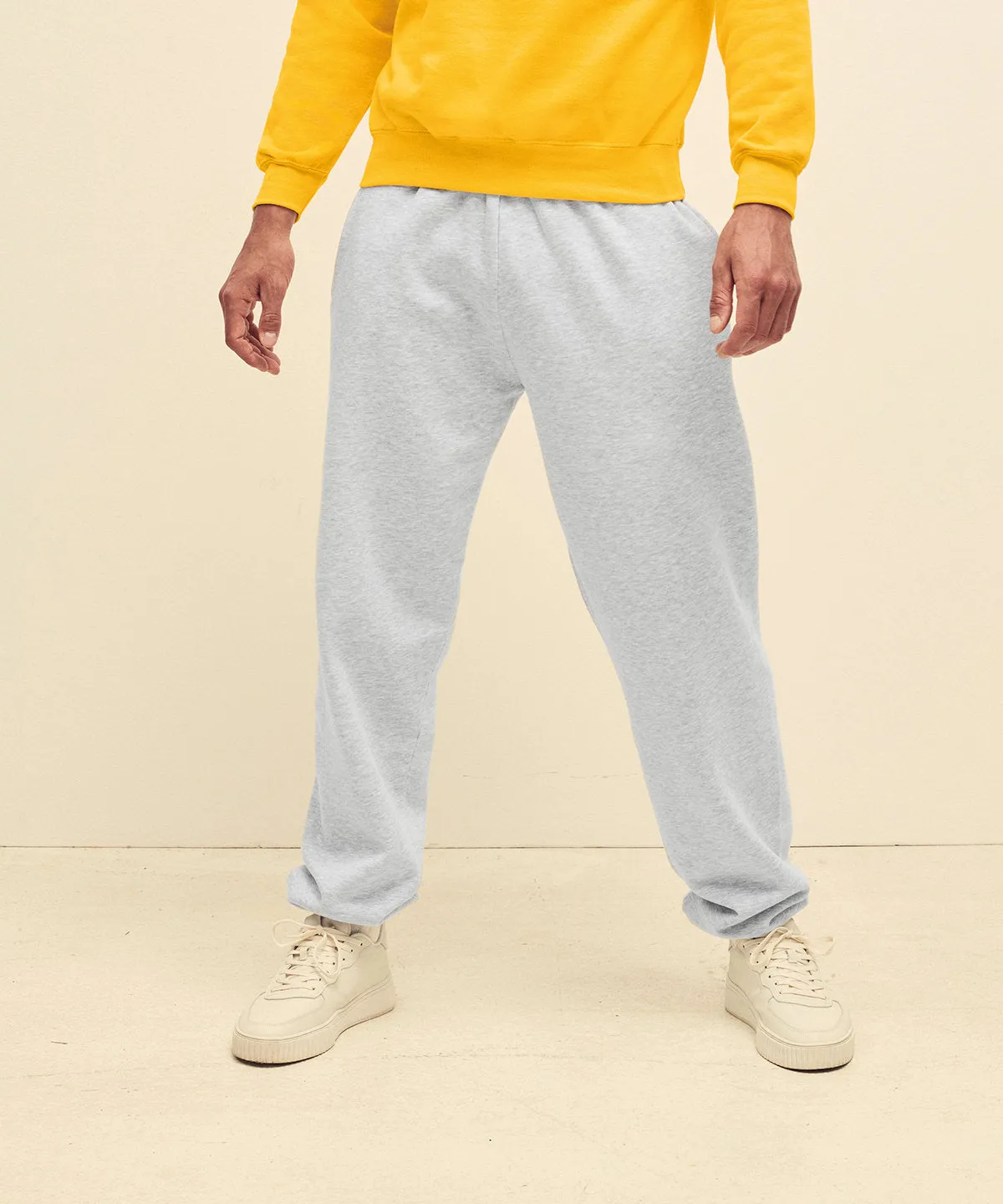 Classic 80/20 elasticated sweatpants | Heather Grey