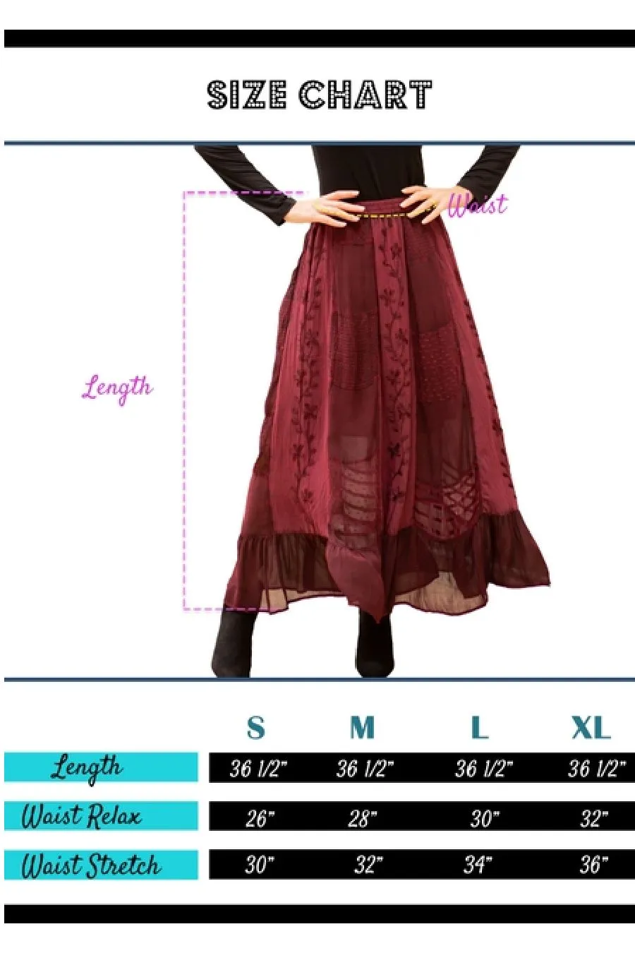 Embroidered Maxi Skirt