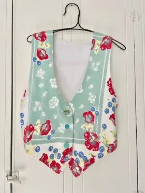 Fanny's vintage floral curtain vest