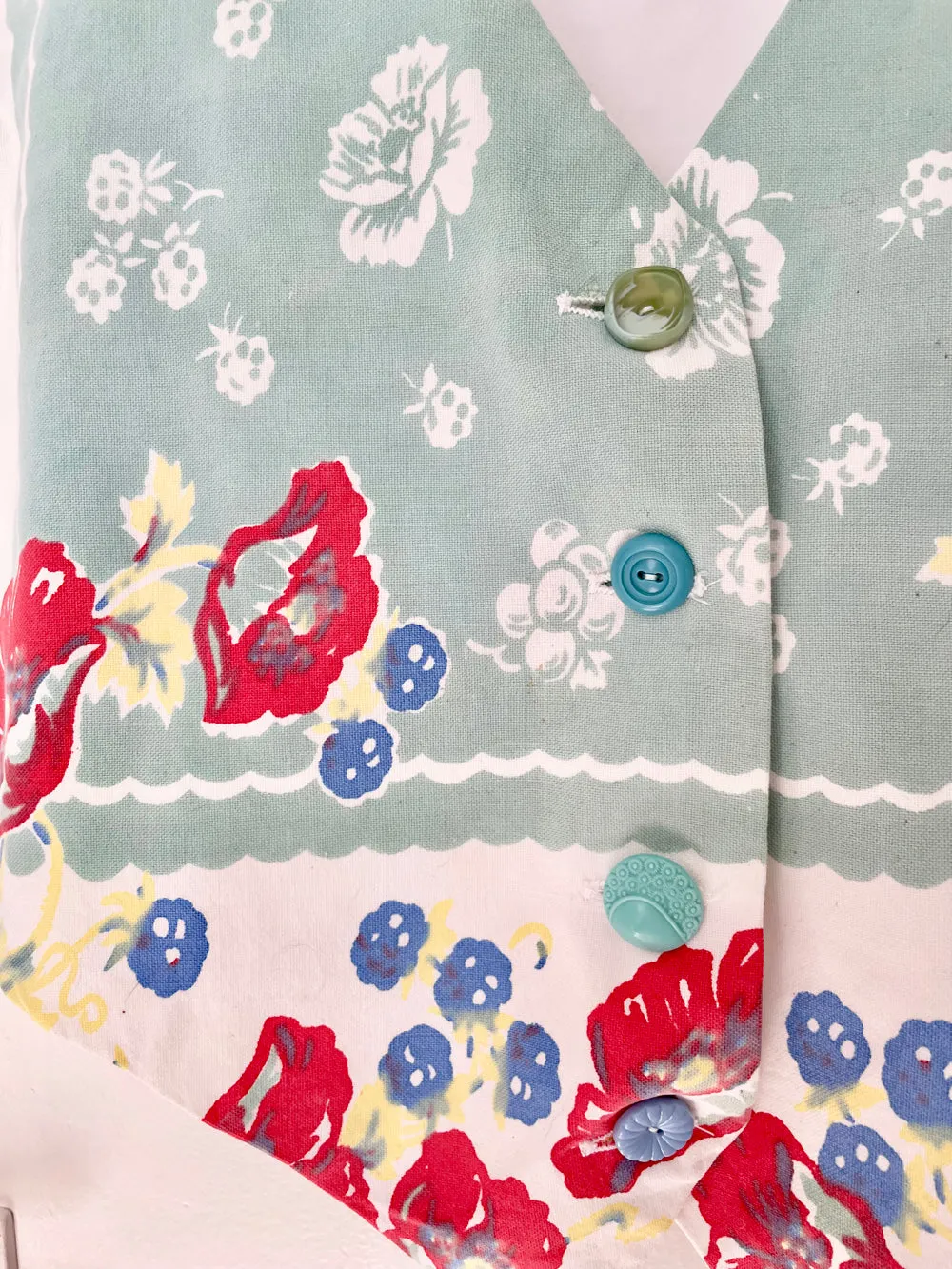 Fanny's vintage floral curtain vest