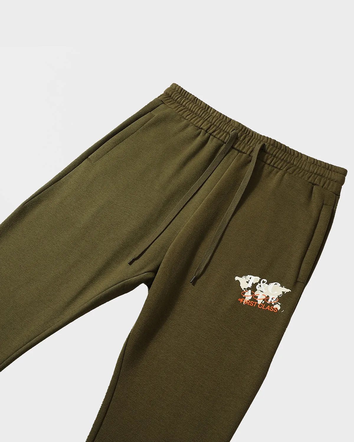 First Class Hoodie & Sweats Set in Olive