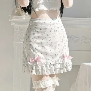 floral bowknot skirt PL53353