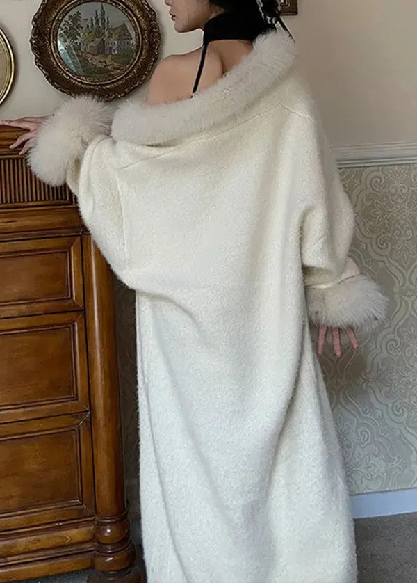 French Fur collar Faux Mink Velvet Cardigan