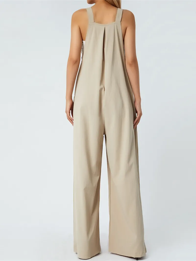 Funki Buys | Pants | Women's Elegant Wide Leg Bib Romper