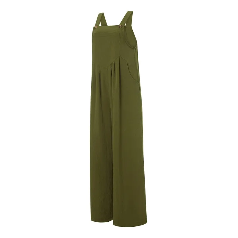 Funki Buys | Pants | Women's Elegant Wide Leg Bib Romper