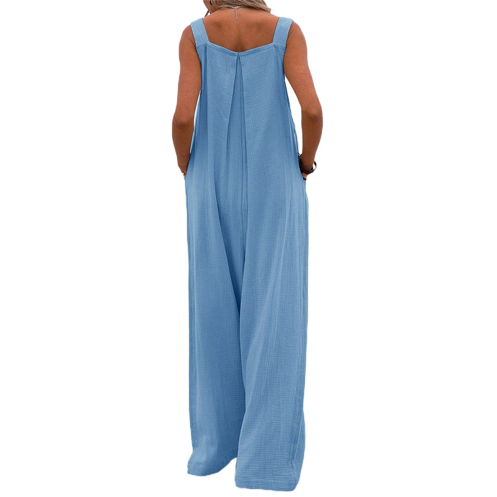 Funki Buys | Pants | Women's Elegant Wide Leg Bib Romper