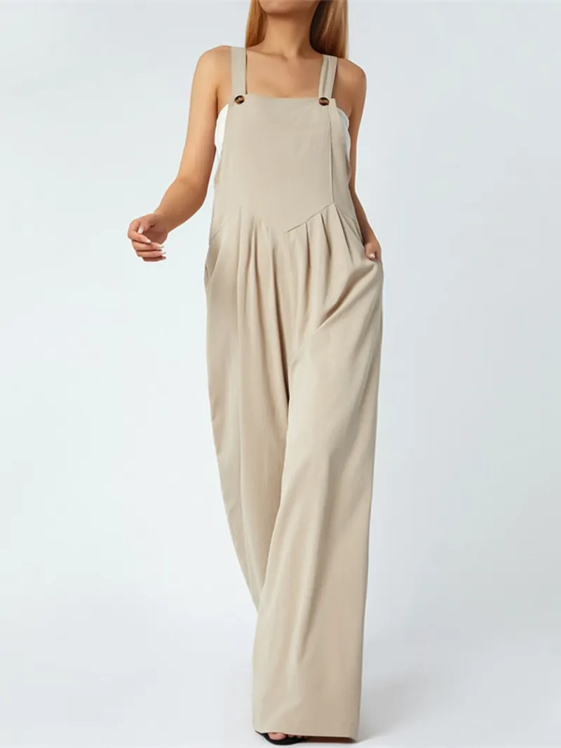 Funki Buys | Pants | Women's Elegant Wide Leg Bib Romper
