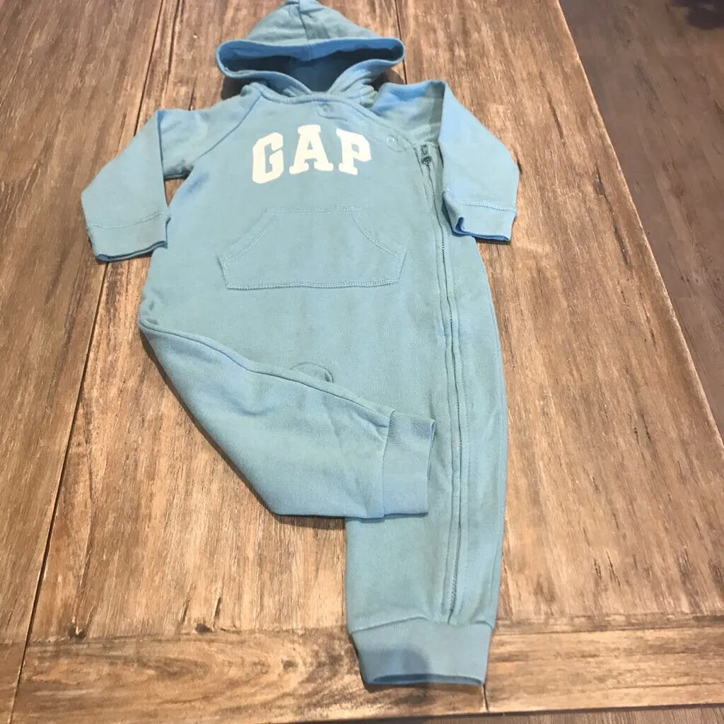 Gap cottonblend Romper aqua 18-24m