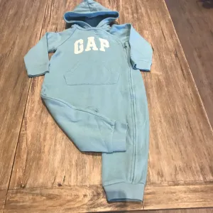 Gap cottonblend Romper aqua 18-24m
