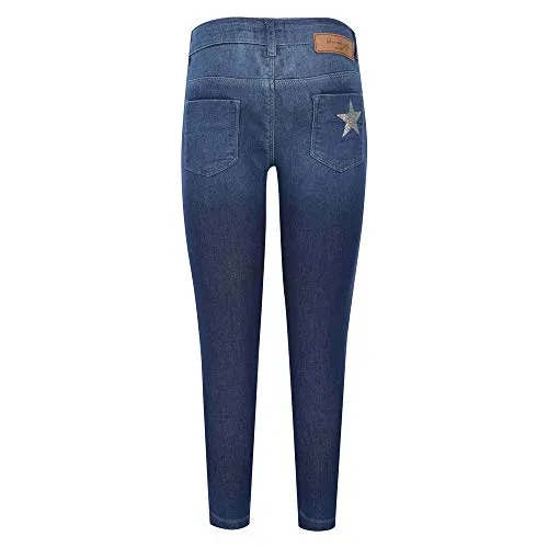 Gini & Jony Girls 5 Pocket Mild Wash Jeans (Denim_12-24 Months)