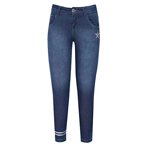 Gini & Jony Girls 5 Pocket Mild Wash Jeans (Denim_12-24 Months)