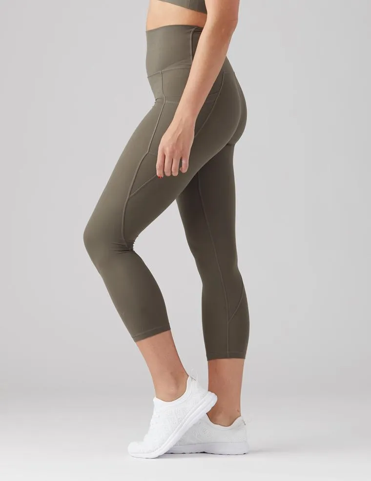 Glyder Top Notch 7/8 Leggings - Dark Moss
