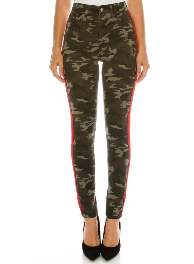 High Rise Skinny Jeans w/ Red Highlight Out seam