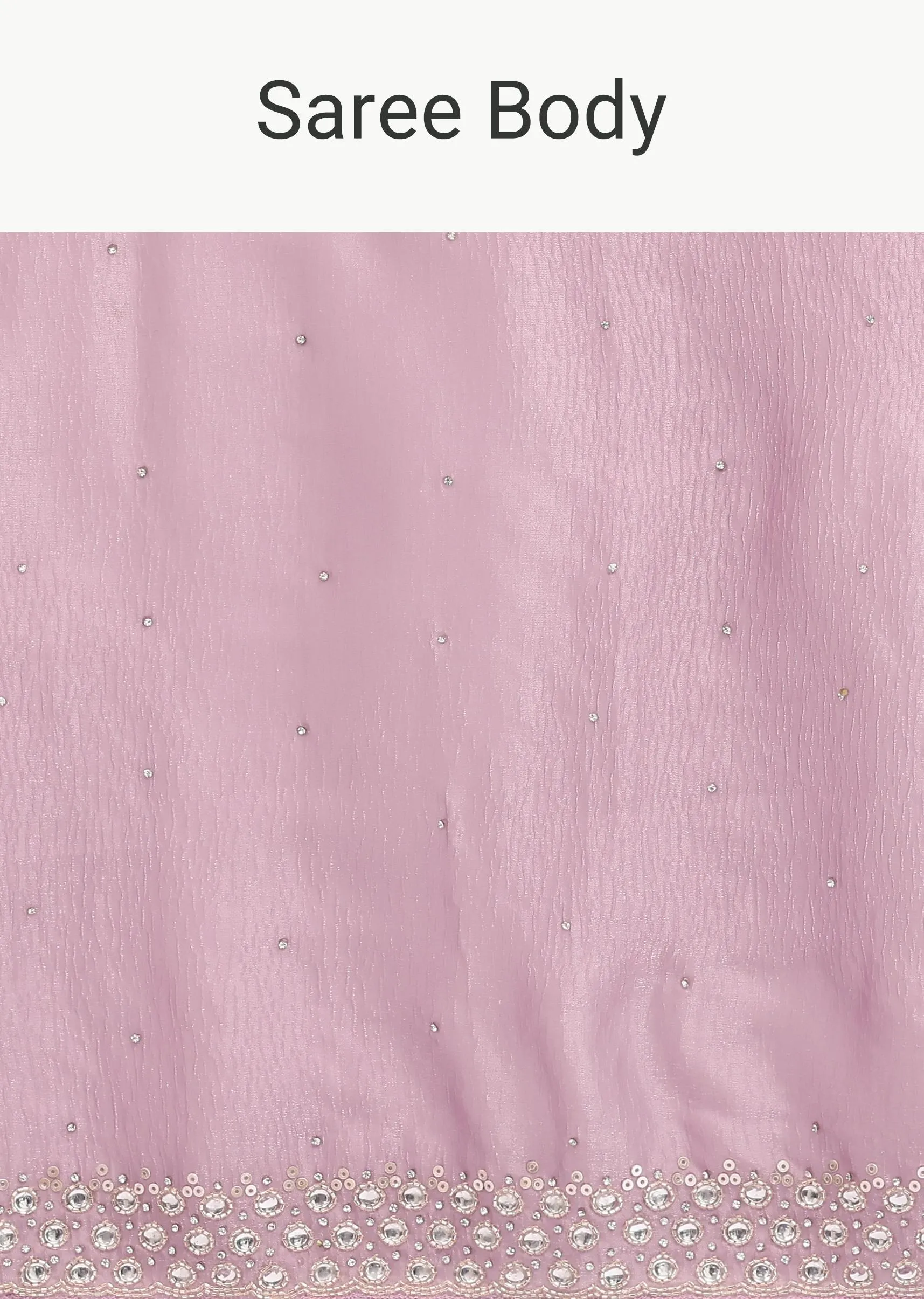 Lavender Tissue Saree With Unstitched Blouse