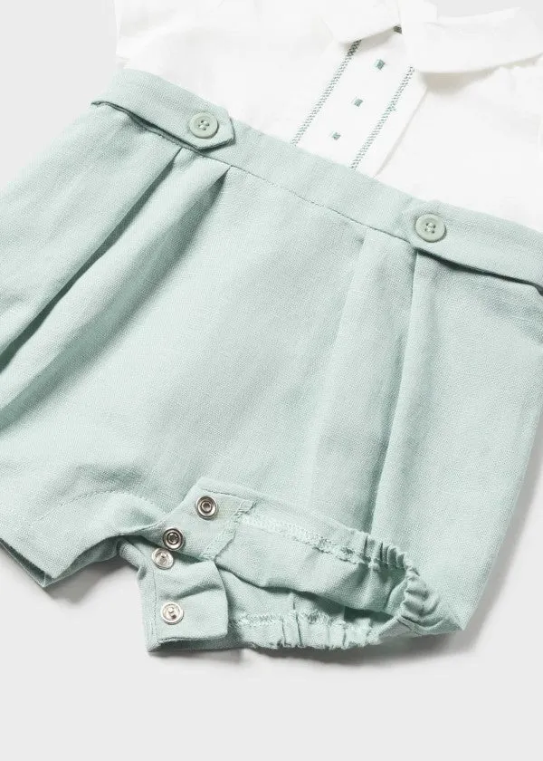 Linen Romper - Lagoon