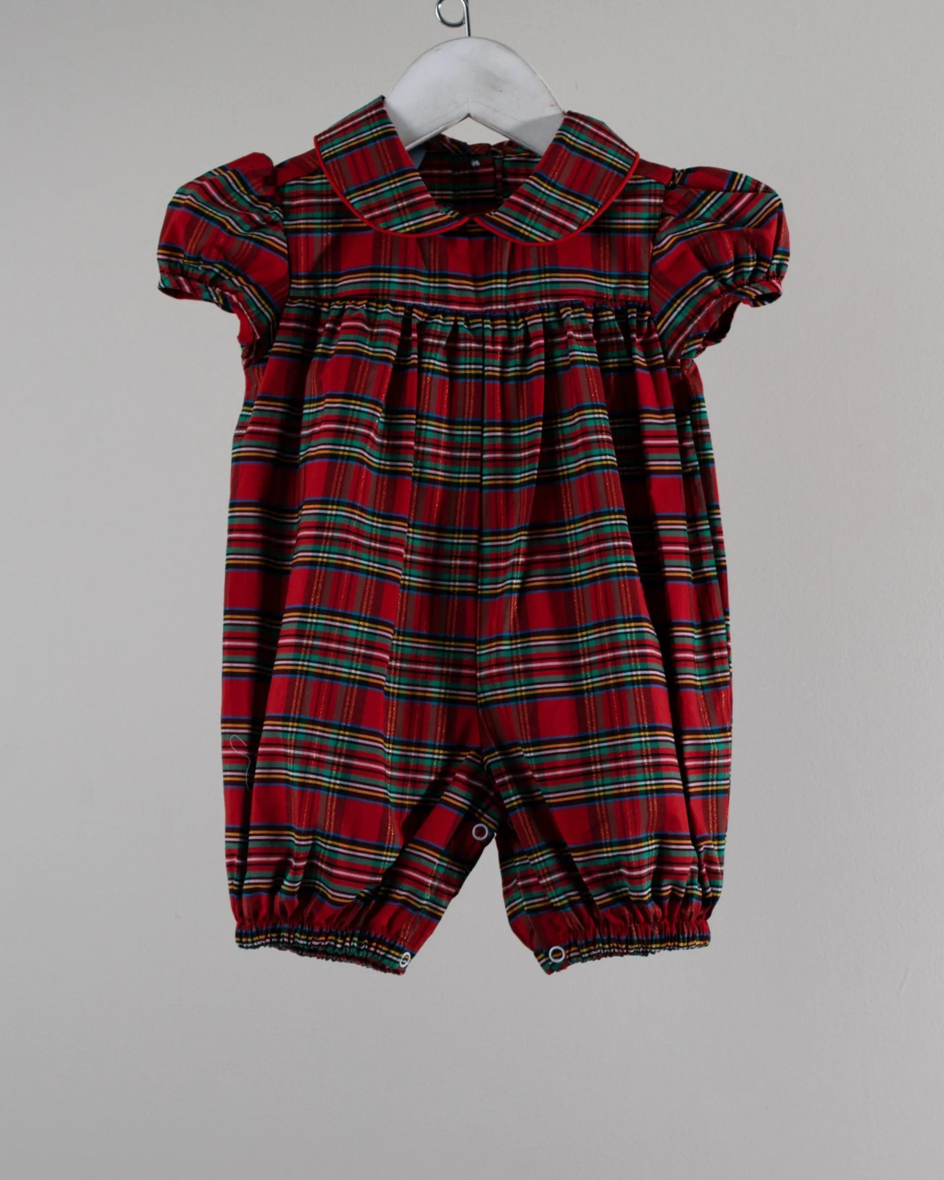 Little Christmas Tartan Layla Romper - select size