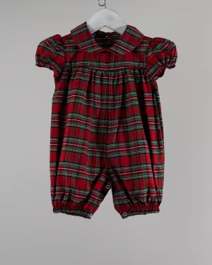 Little Christmas Tartan Layla Romper - select size