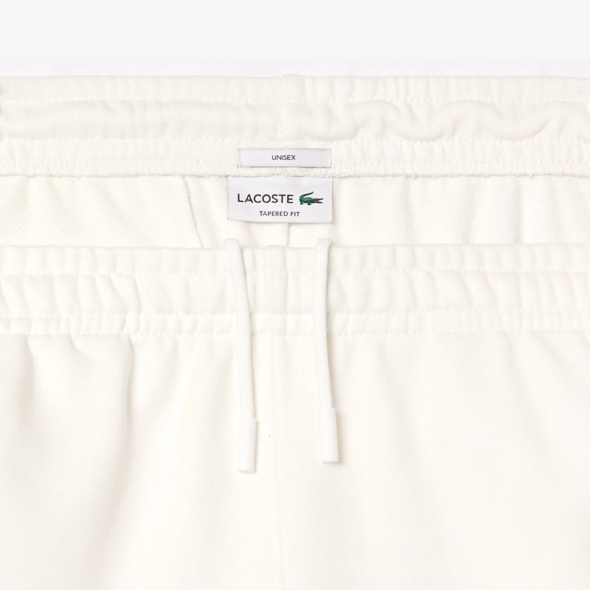 Men's Lacoste Tapered Leg Fleece Trackpants - White