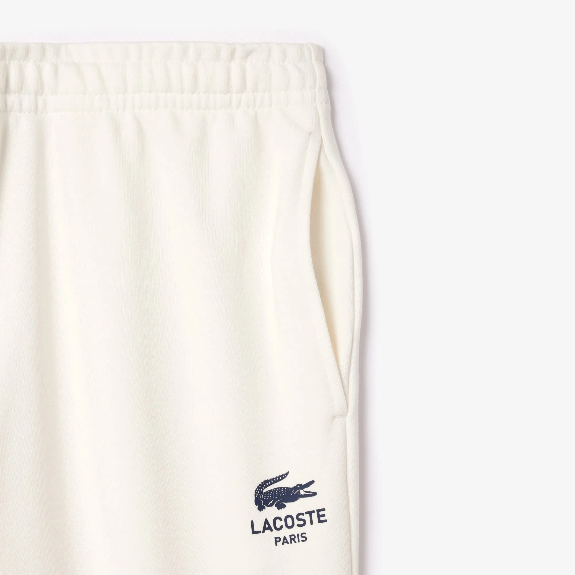 Men's Lacoste Tapered Leg Fleece Trackpants - White