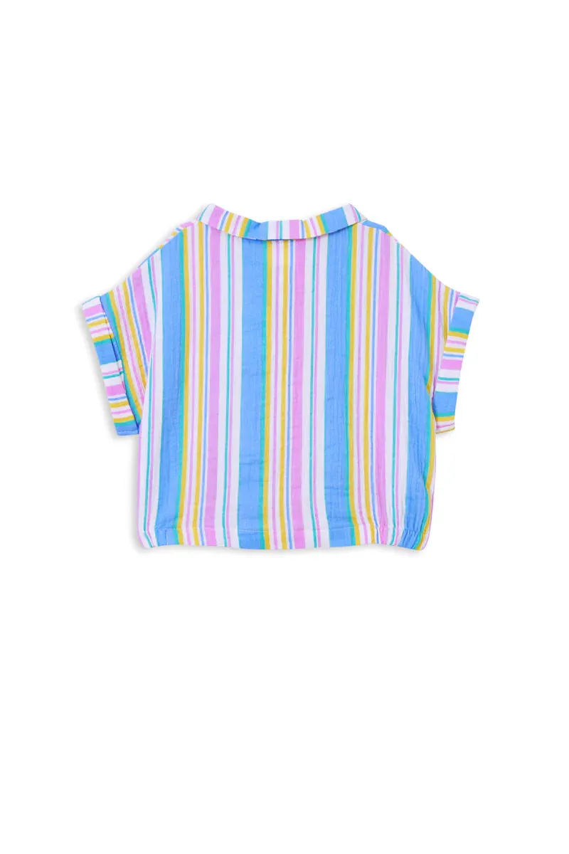 Milky - Crinkle Stripe Shirt