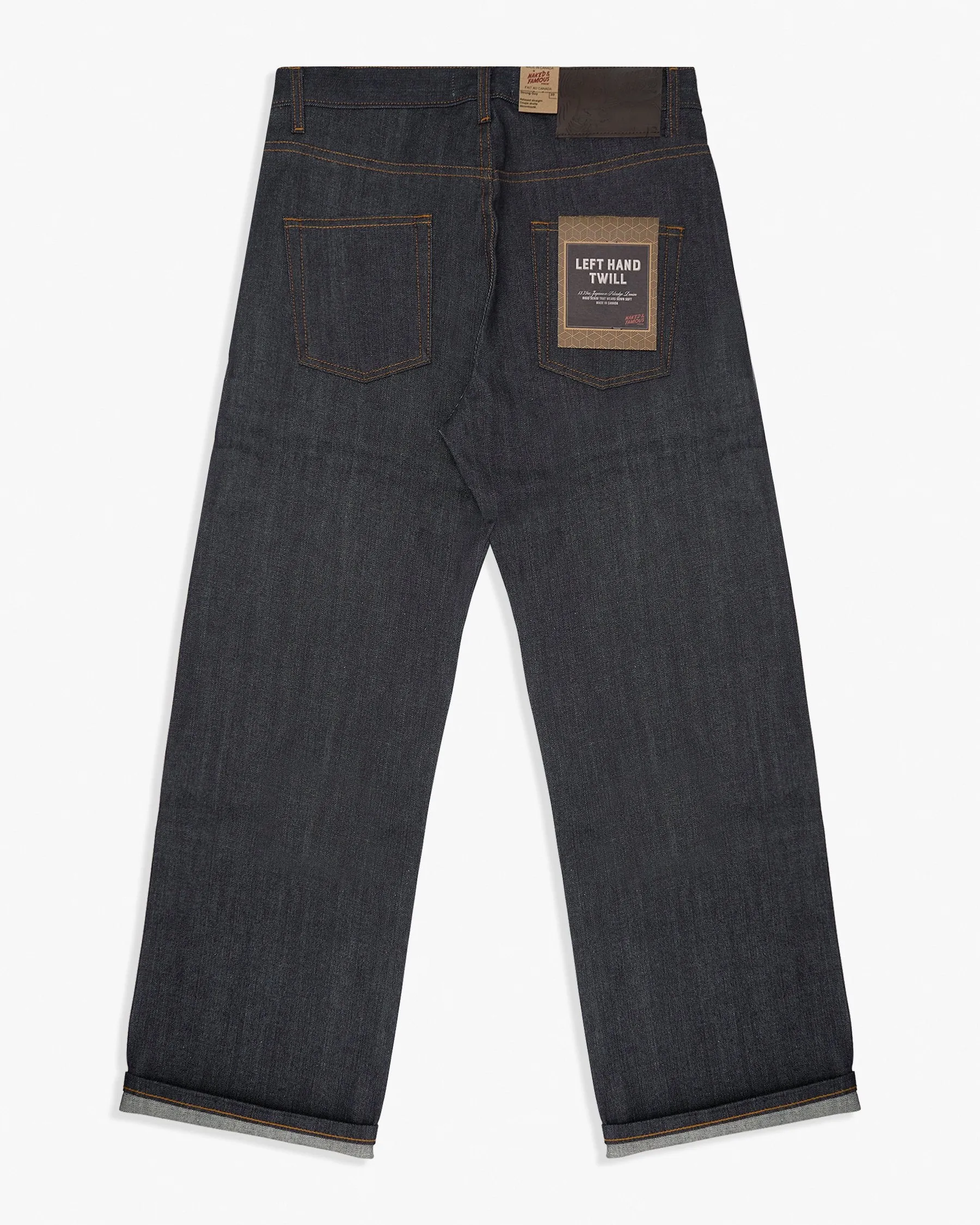 Naked & Famous Strong Guy Relaxed Straight Mens Jeans - Left Hand Twill Selvedge / Indigo