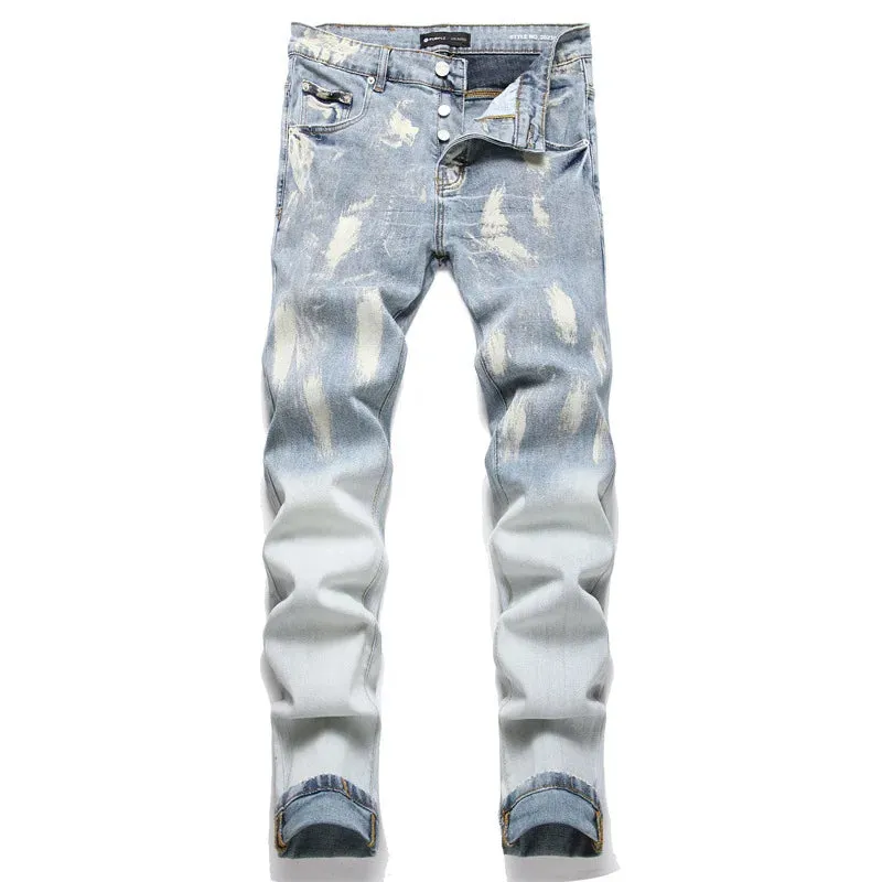 NEW PURPLE BRAND Men's Mid-Rise Slim Fit Jeans