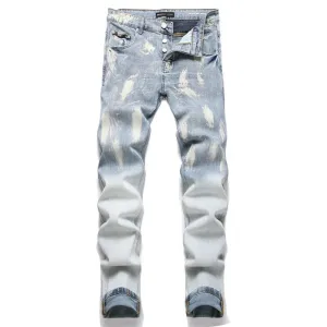 NEW PURPLE BRAND Men's Mid-Rise Slim Fit Jeans