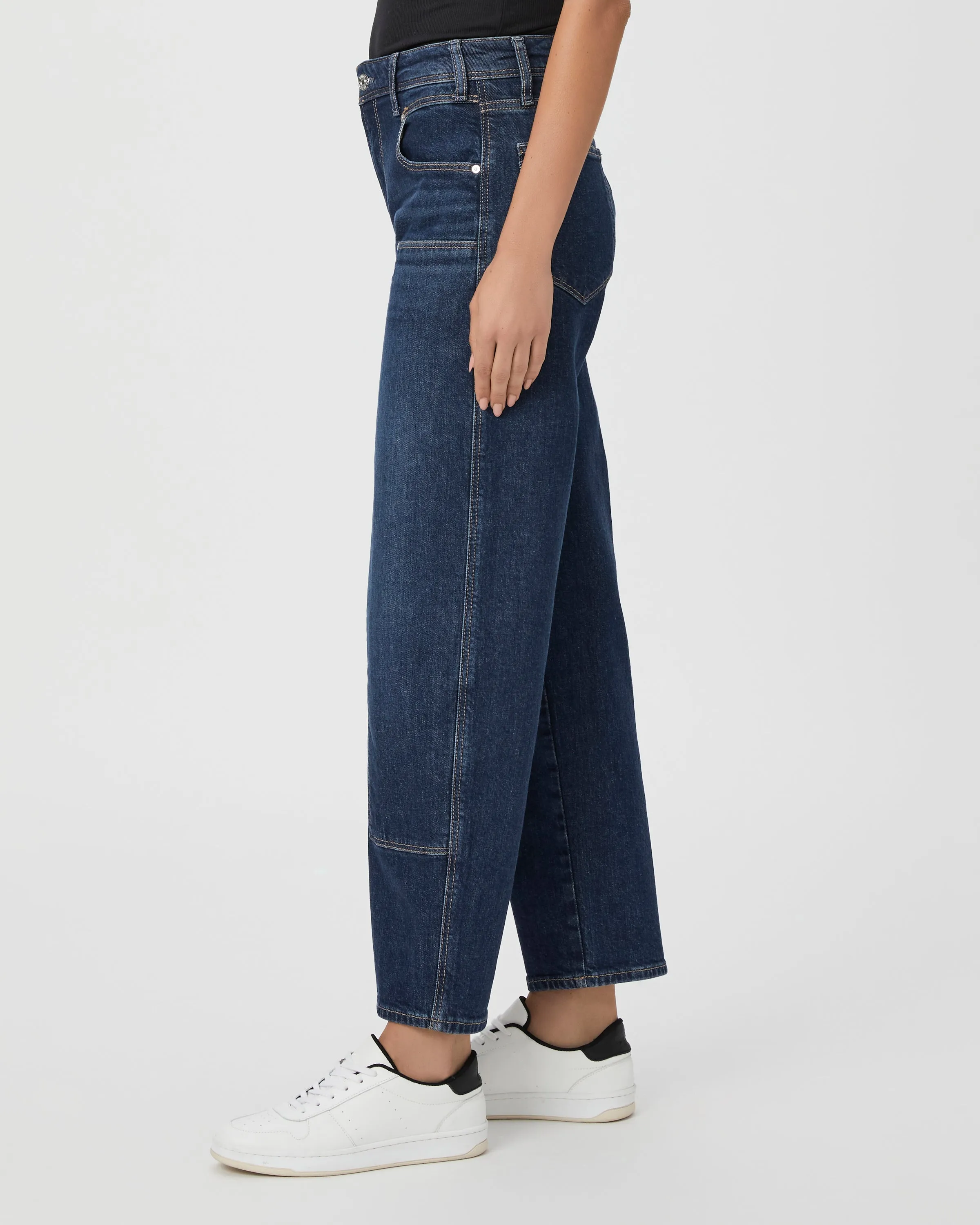 Paige Alexis Workwear Barrel Jeans in Gracie Lou