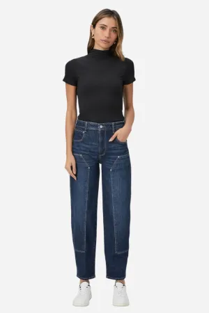 Paige Alexis Workwear Barrel Jeans in Gracie Lou