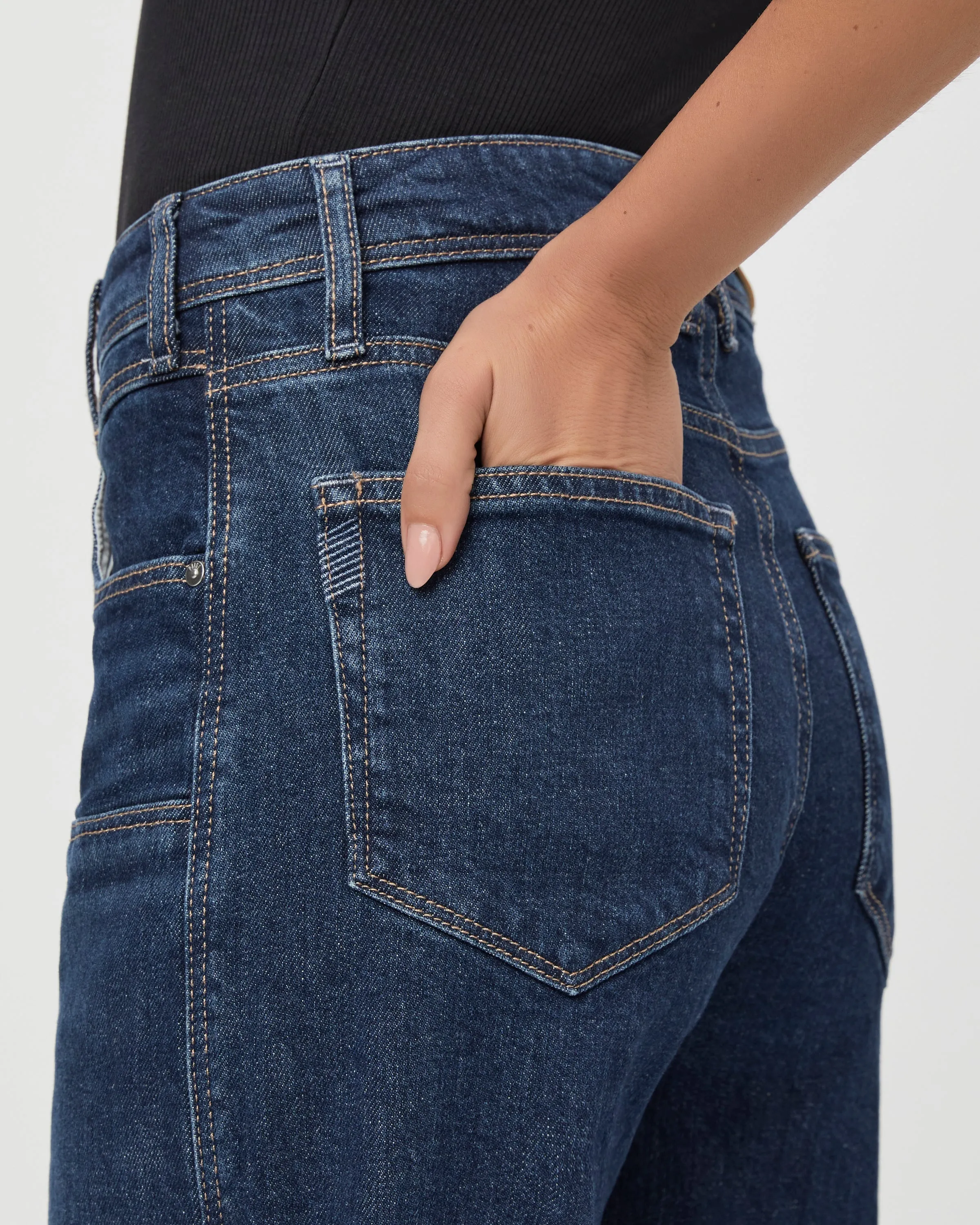Paige Alexis Workwear Barrel Jeans in Gracie Lou