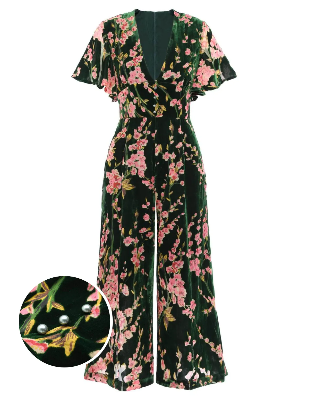 [Pre-Sale] Leopard 1930s Velvet Vintage Jumpsuit