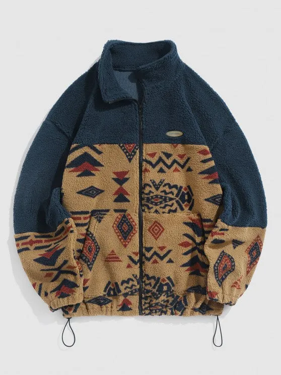Printed Jacket And Sweatpants Set