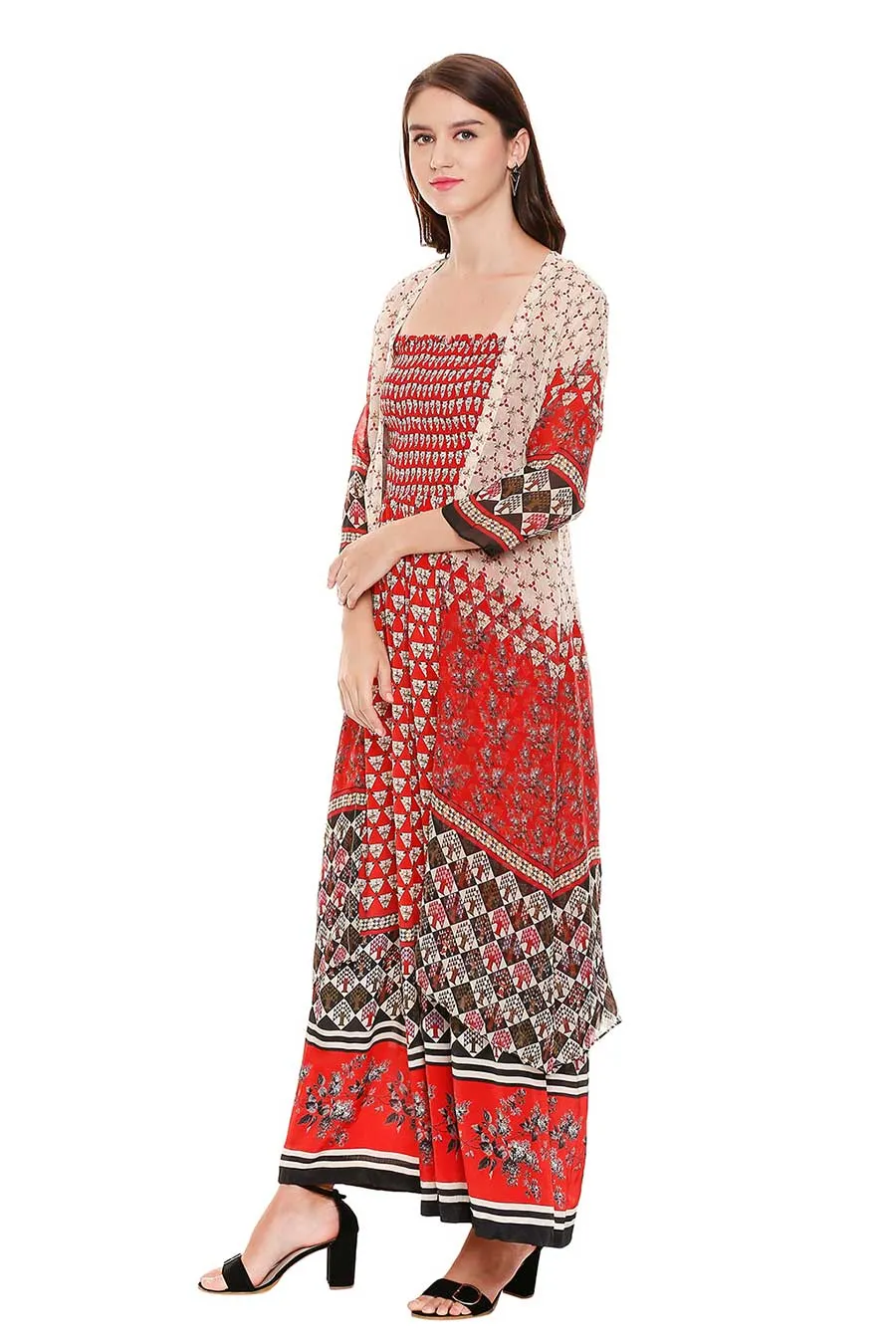 Red Jumpsuit & Jacket Co-ord Set (Set of 2)