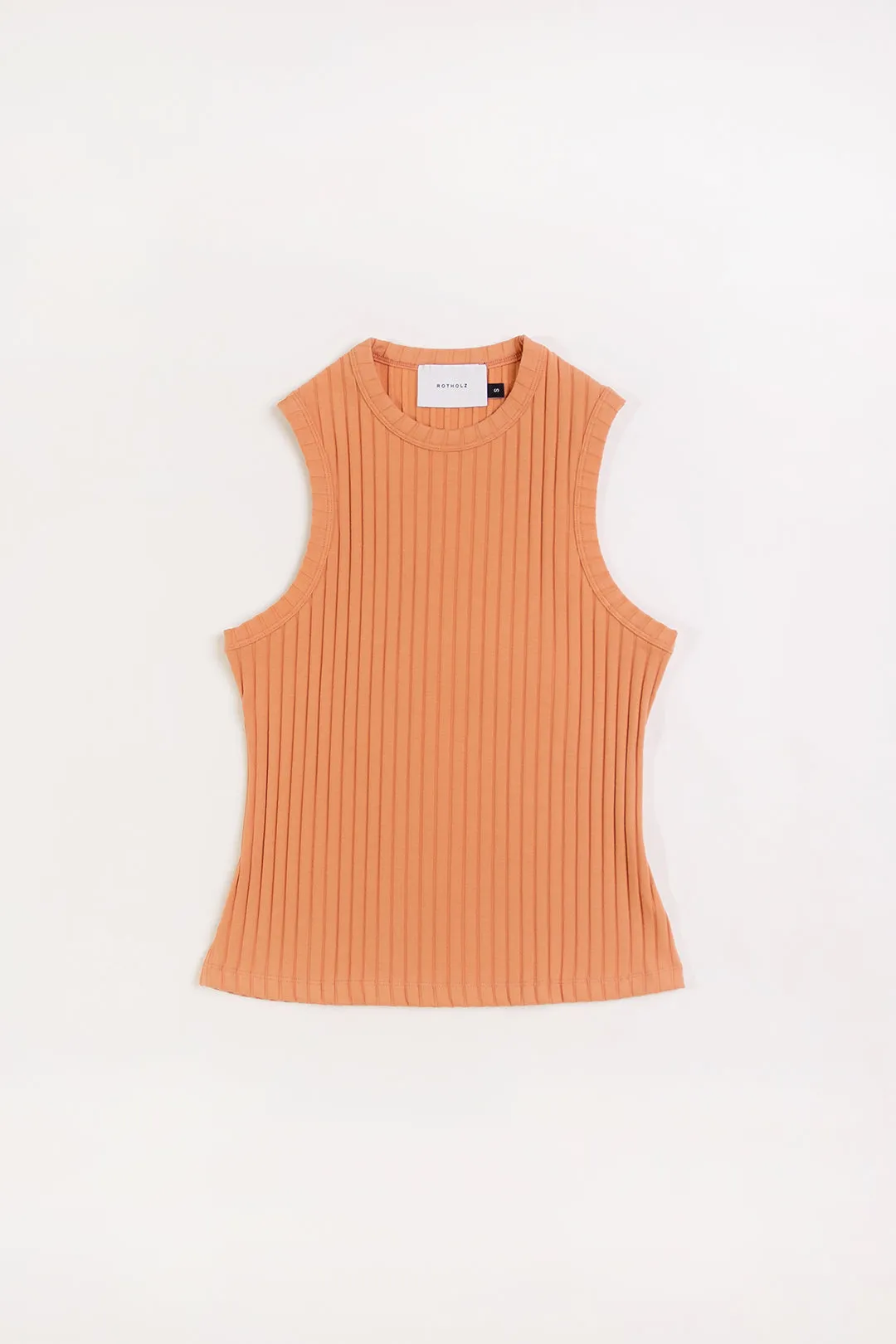 ribbed cotton tank top - melon