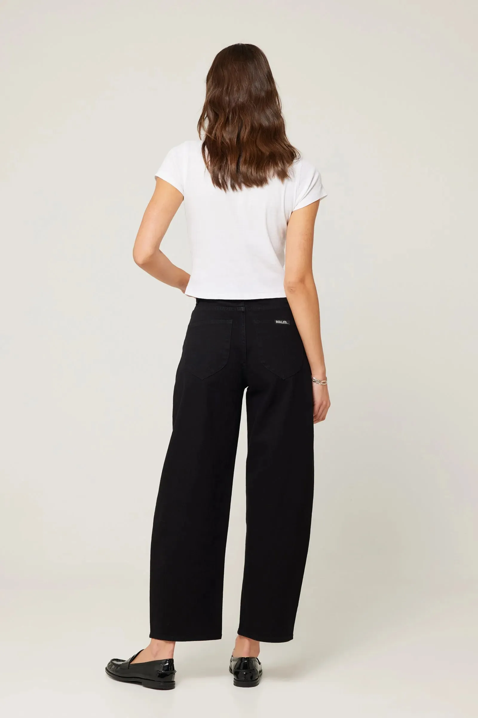 ROLLAS Gigi Barrel Denim Pant - Forever Black