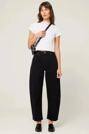 ROLLAS Gigi Barrel Denim Pant - Forever Black
