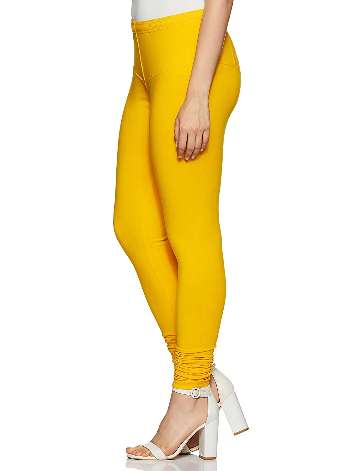 Rupa churidar Yellow Cotton Leggings for Woman